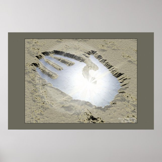 Póster Beso de huellas digitales (Frente)