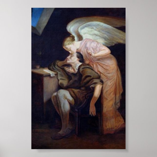 Póster Beso de la musa, Paul Cezanne (Frente)