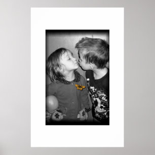 Póster beso de mariposa