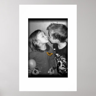 Póster beso de mariposa