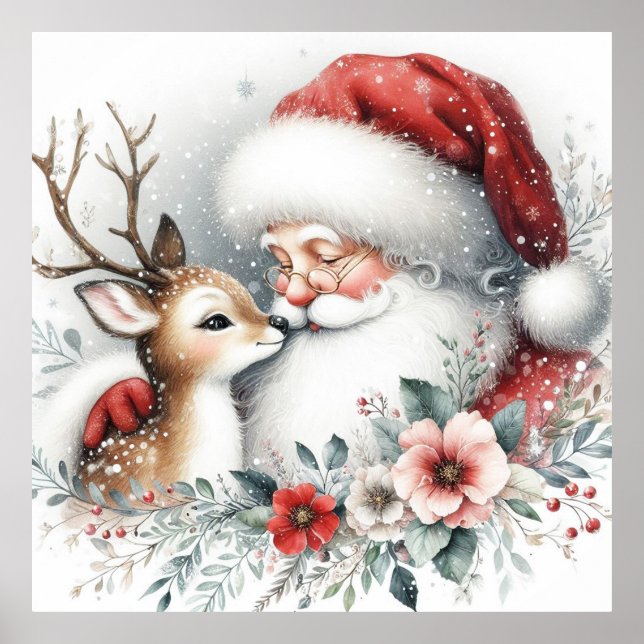 Póster Beso de renos de Santa María (Frente)