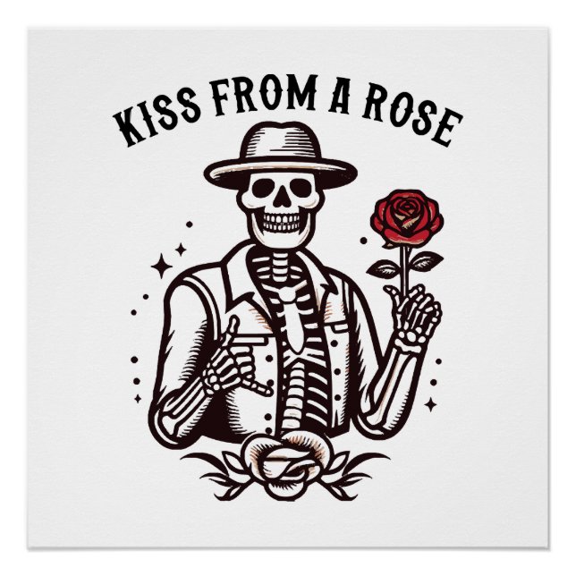 Póster Beso de una rosa (Anverso)