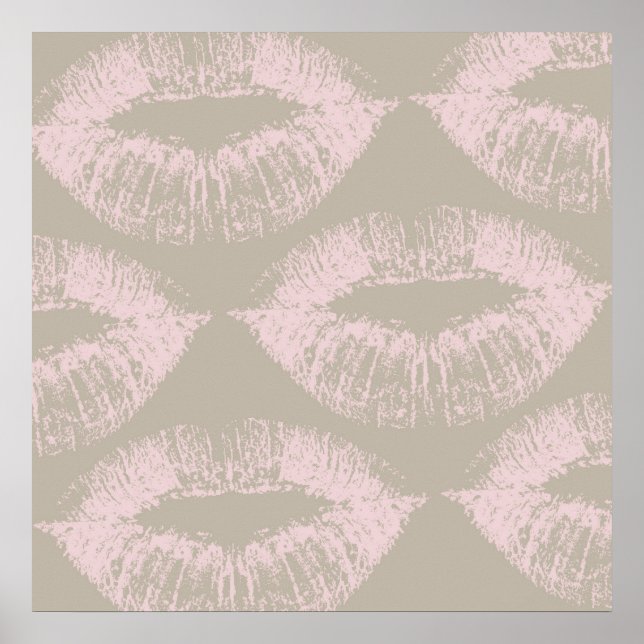 Póster Beso rosa (Frente)