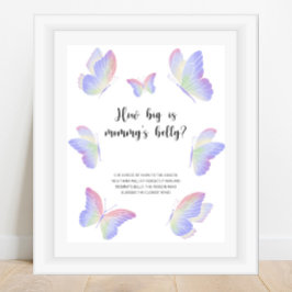 Póster Besos de mariposa qué tan grande está la barriga d