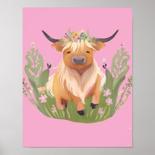 Póster Besos de vaca y deseos campestres