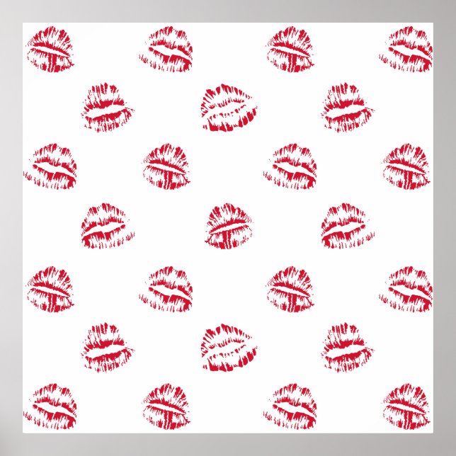 Póster Besos rojos (Frente)