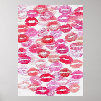 Póster Besos rosados de bruja