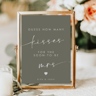 Póster Besos verdes sabrosos para la señora Rótulo de jue