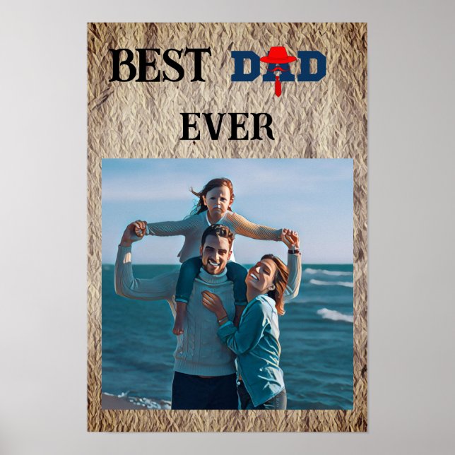 Póster Best dad ever cute photo (Frente)