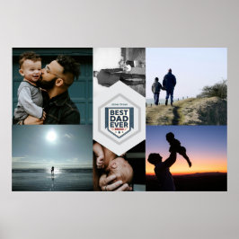 Póster Best Dad Ever Fatherhood Typography Design