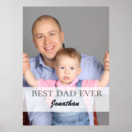 Póster Best Dad Ever Name Quote Family Design
