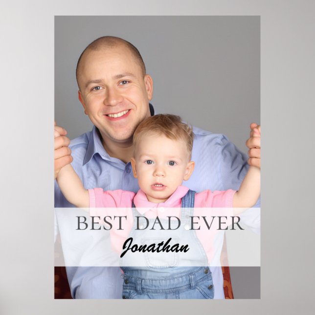 Póster Best Dad Ever Name Quote Family Design (Frente)