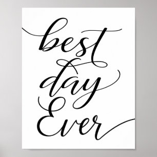 Póster Best Day Ever Wedding