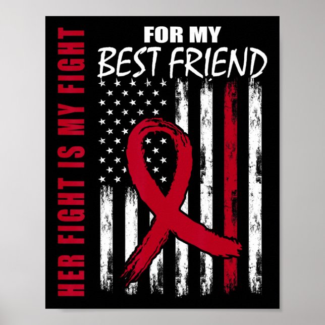 Póster Best Friend Multiple Myeloma Awareness American Fl (Frente)
