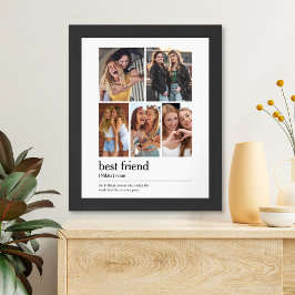 Póster Best Friend Photo Collage Keepsake 