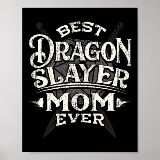 Póster Best Mom Ever Funny Mother's Day Rpg Gamer Women