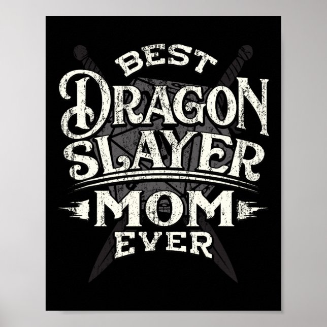 Póster Best Mom Ever Funny Mother's Day Rpg Gamer Women  (Frente)