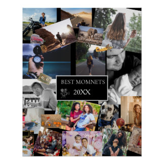 Póster Best Moments New Year Photo Collage