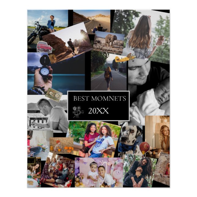 Póster Best Moments  New Year Photo Collage  (Anverso)