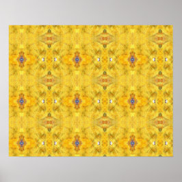 Póster Bestia Azul Corriendo Amarillo