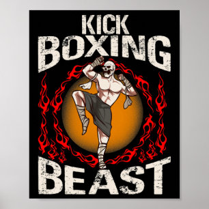 Póster Bestia de Kickboxing Artes Marciales Brasileñas An