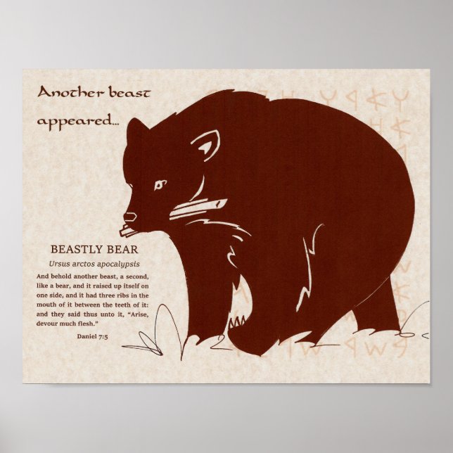 Póster Bestias apocalípticas: Poster del oso Beidor (Frente)