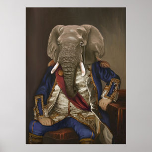 Póster Bestias nobles - Elefante Dandy