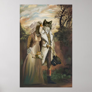 Póster Bestias nobles - Lobo con ropa de oveja