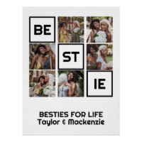 Bestie Best Friends 6 fotos y texto personalizado