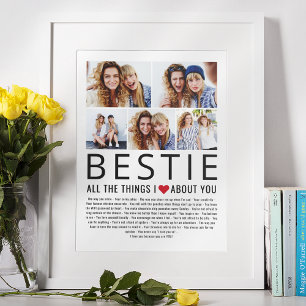 Póster Bestie Collage de fotos Cosas Que Amamos Por Ti Li