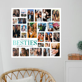 Póster Besties | Mejor Collage de fotos de Amigos