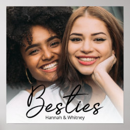 Póster Besties Script Custom Photo Poster