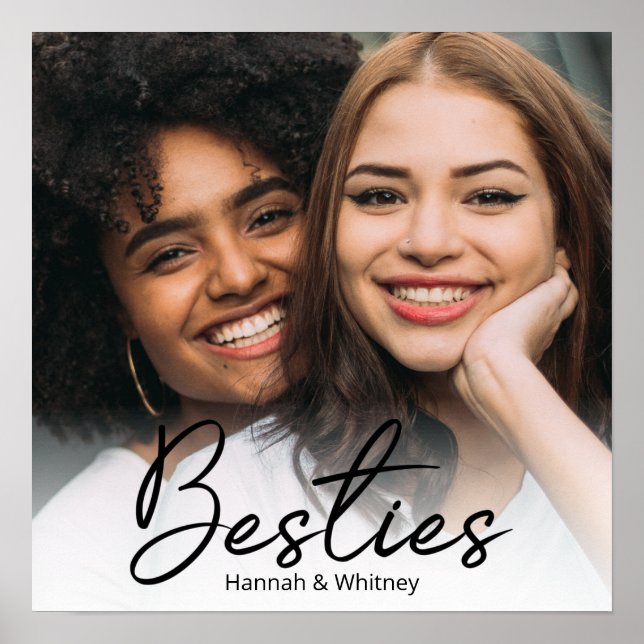 Póster Besties Script Custom Photo Poster (Frente)