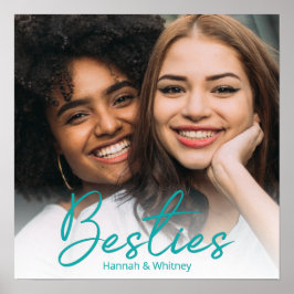 Póster Bestis Personalizado de guión Verde azulado Poster