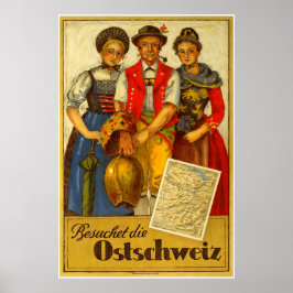 Póster Besuchet die Ostschweiz, Poster de Viajes Vintage