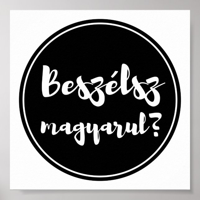 Póster Beszélsz Magyarul, ¿hablas húngaro, pin (Frente)