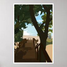 Bethany Beach Stairs Poster, Poster de 24 "x36"