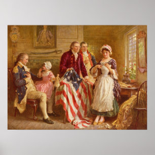 Póster Betsy Ross, 1777 (Historia de los Estados Unidos) 