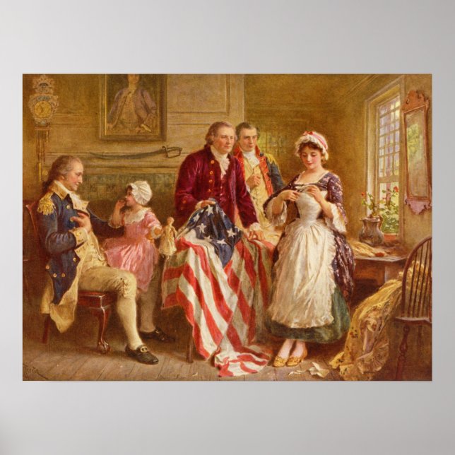 Póster Betsy Ross, 1777 (Historia de los Estados Unidos)  (Frente)