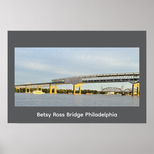 Póster Betsy Ross Bridge Philadelphia Poster (Frente)