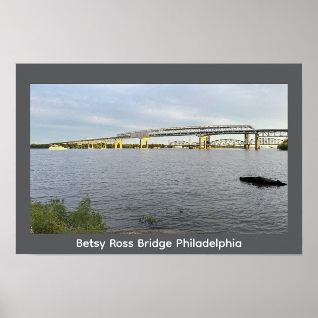 Póster Betsy Ross Bridge Philadelphia Poster (Frente)