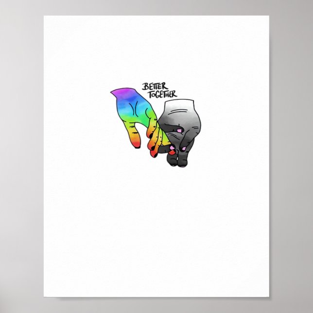 Póster Better Together Black Clean Minimal Design  (Frente)