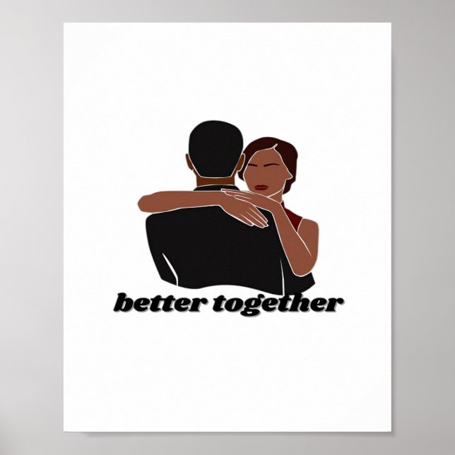 Póster Better Together Couple Modern Vibe  (Frente)