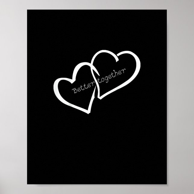 Póster Better Together Long Distance Relationship Modern  (Frente)