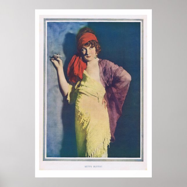 Póster Betty Blythe 1918 (Frente)