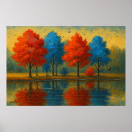 Póster Between Fire and Frost Landscape