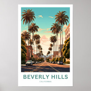 Póster Beverly Hills California Travel Print