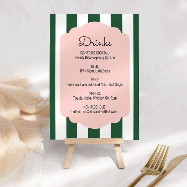 Póster Beverly Hills Menú de bebidas rosas y verdes (Subido por el creador)