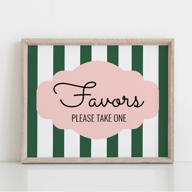 Póster Beverly Hills Pink+Green Bridal Shower Favor Rótul (Subido por el creador)