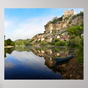 Póster Beynac-y-Cazenac y poster del río de Dordoña